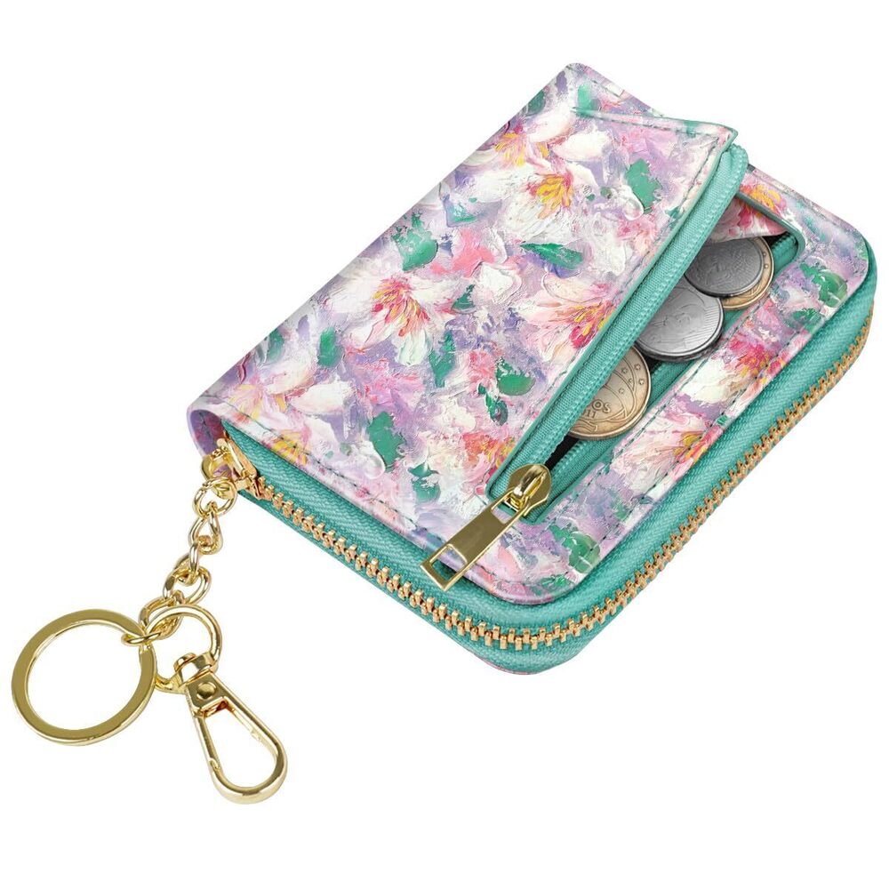6691 Credit Card Holder Wallet Small Cute Card Case RFID Blocking Zipper